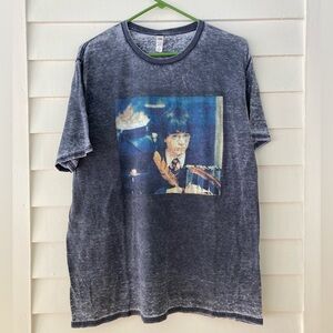 Harry Potter Burnout Graphic T-Shirt XL Acid Wash Gray